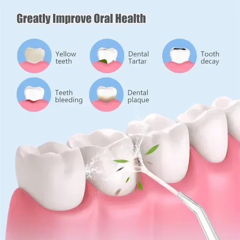 Portable Water Floss Rechargeable Oral Irrigator 220ML Electric Tooth Cleaning Device 3 Modes 4 Nozzles Waterproof Lrrigator