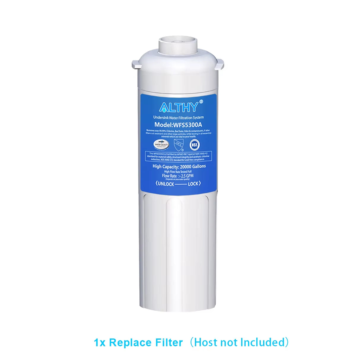 Replacement Water Filter for WFS5300A under Sink Drinking Direct Connect under Counter Drink Water Filtration System