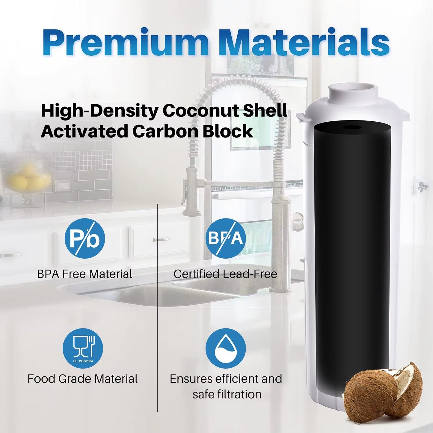 Replacement Water Filter for WFS5300A under Sink Drinking Direct Connect under Counter Drink Water Filtration System