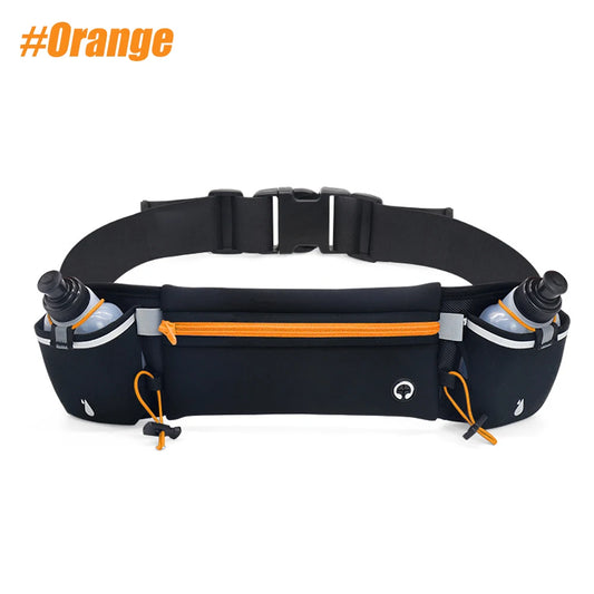 1Pcs Hydration Running Belt with Water Bottles for Men & Women – Running Water Bottles, Water Resistant Pouch Fits All Phones