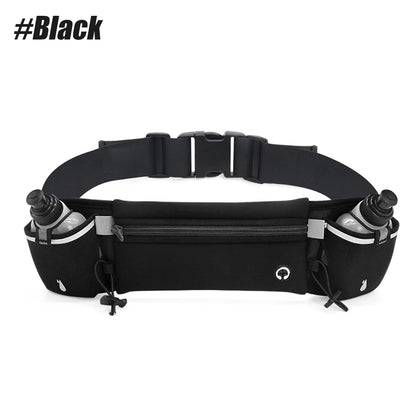 1Pcs Hydration Running Belt with Water Bottles for Men & Women – Running Water Bottles, Water Resistant Pouch Fits All Phones