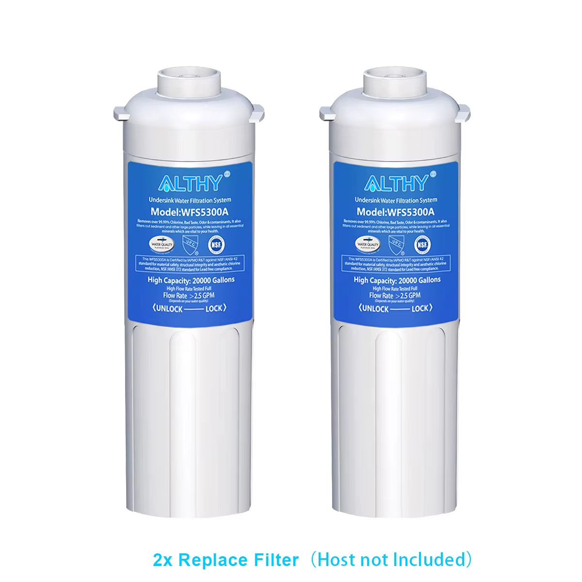 Replacement Water Filter for  WFS5300A under Sink Drinking Direct Connect under Counter Drink Water Filtration System