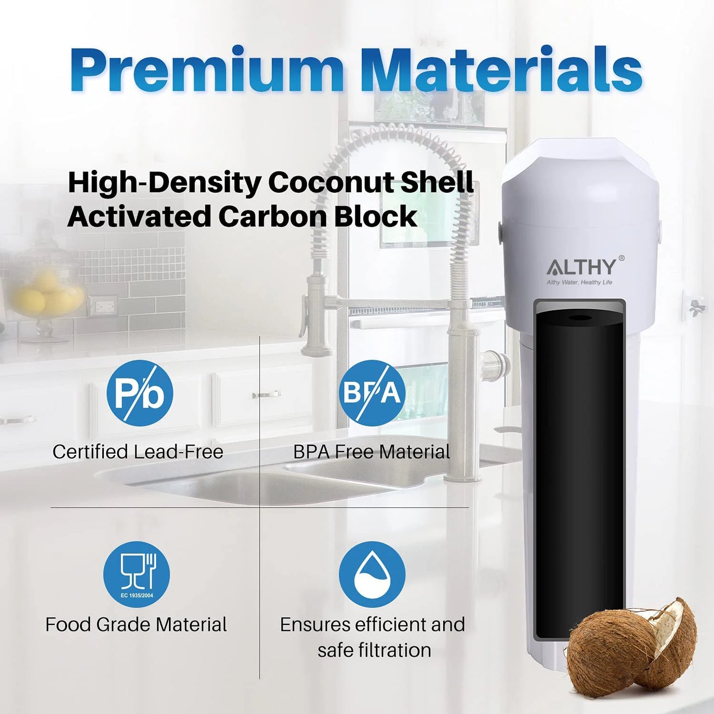 under Sink Drinking Water Filter Purifier -NSF/ANSI Certified Direct Connect under Counter Drink Water Filtration System