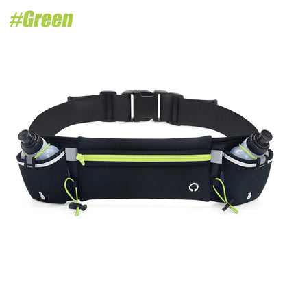 1Pcs Hydration Running Belt with Water Bottles for Men & Women – Running Water Bottles, Water Resistant Pouch Fits All Phones